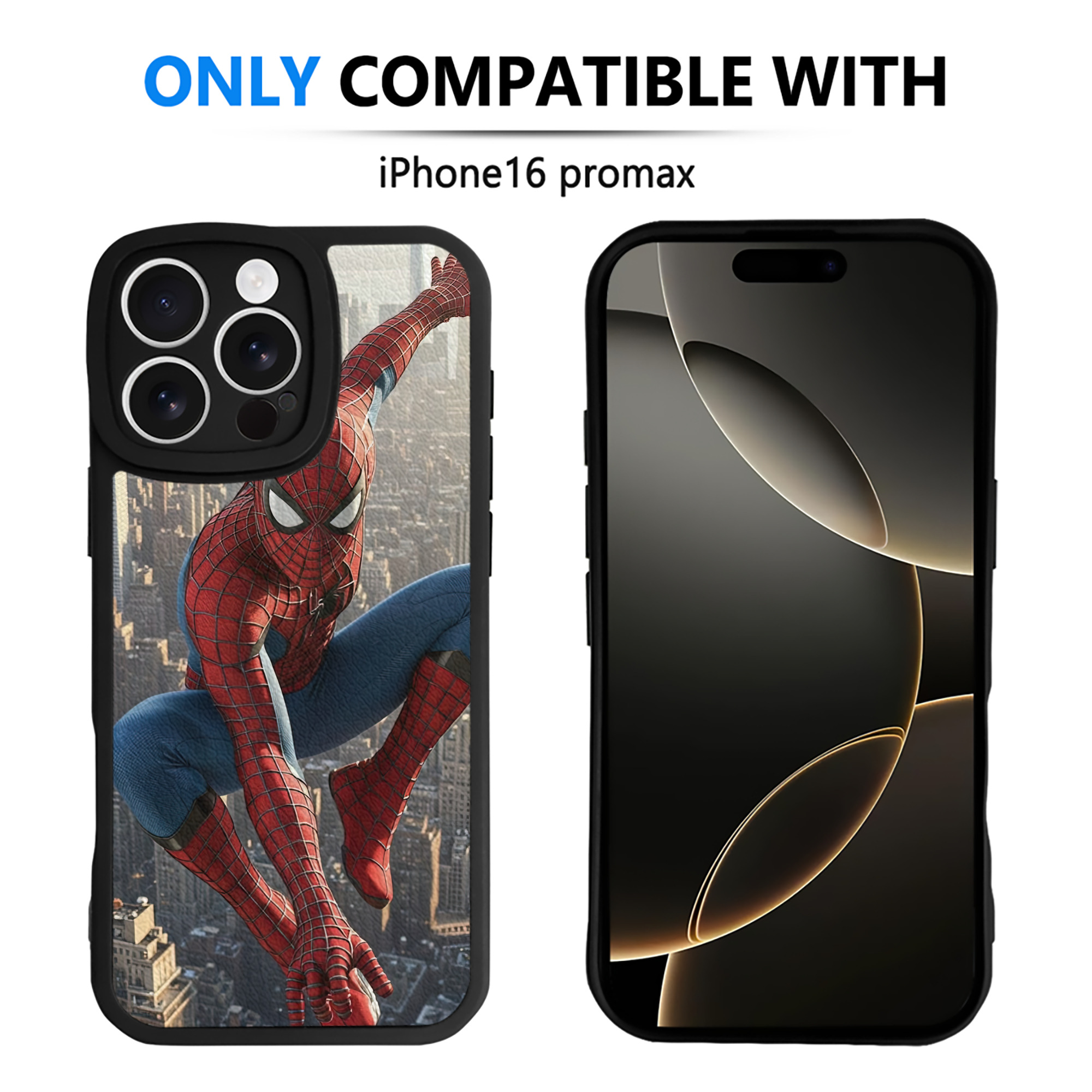 Spider Man スパイダーマン 【iPhone 16シリーズ対応】シリコンスマホケース（レザー調） 材質：シリコン